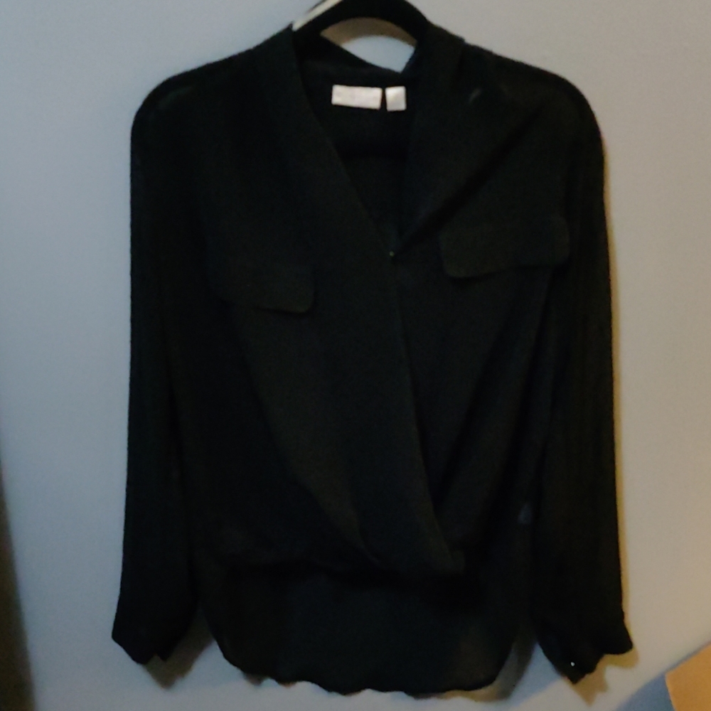 Black dotted blouse